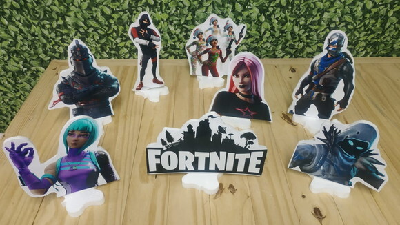 Fortnite Kit de Mesa Displays 8 Peças Pronta Entrega