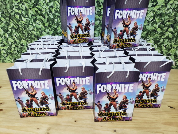 Fortnite Sacola Personalizada Tam 24x17x8 cm Pronta Entrega