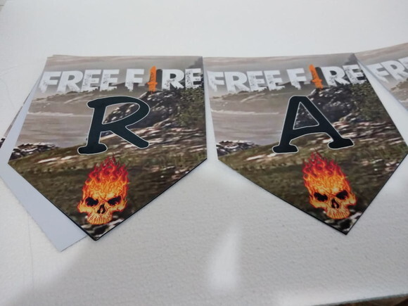 Free Fire Faixa Personalizada Parabéns Mais Nome P Entrega