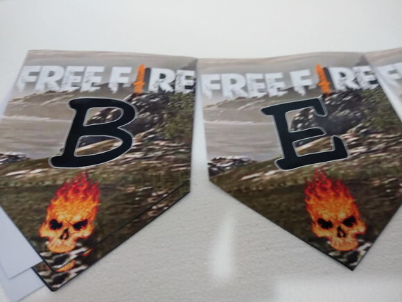 Free Fire Faixa Personalizada Parabéns Mais Nome P Entrega