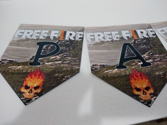 Free Fire Faixa Personalizada Parabéns Mais Nome P Entrega