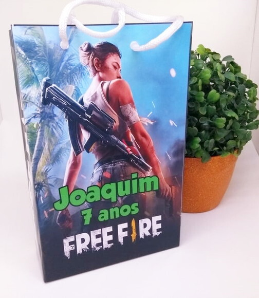 Free Fire Lembrancinha Sacola Personalizada Pronta Entrega