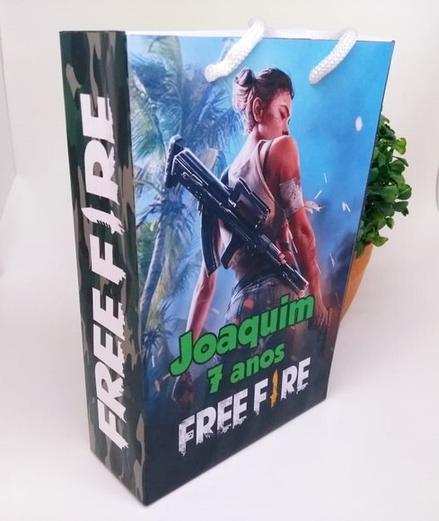 Free Fire Lembrancinha Sacola Personalizada Pronta Entrega