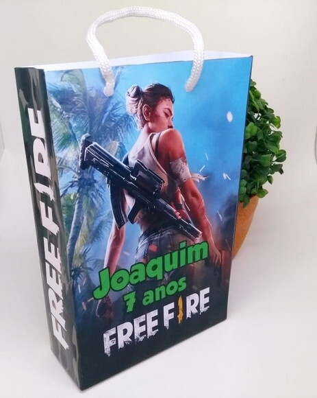 Free Fire Lembrancinha Sacola Personalizada Pronta Entrega