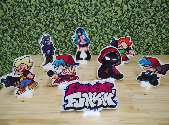 Friday Night Funkin Kit de Mesa Displays 8 Peças P Entrega
