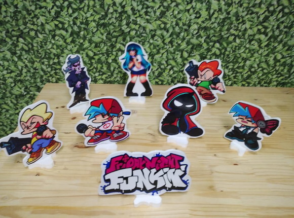 Friday Night Funkin Kit de Mesa Displays 8 Peças P Entrega