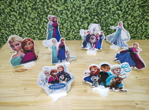 Frozen Kit de Mesa Displays 8 Peças Pronta Entrega