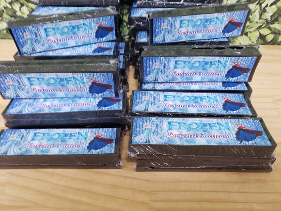 Frozen Lembrancinha Dominó Personalizado Pronta Entrega