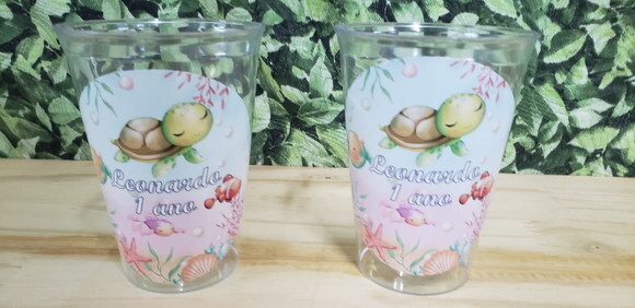 Fundo do Mar Copo 300 ml Personalizado Pronta Entrega