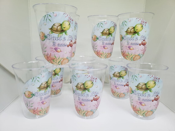 Fundo do Mar Copo 300 ml Personalizado Pronta Entrega