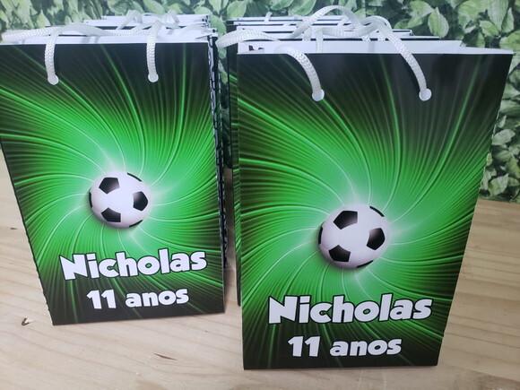 Futebol Sacola Personalizada Pronta Entrega Vários Tamanhos