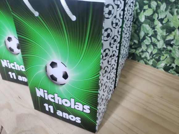 Futebol Sacola Personalizada Pronta Entrega Vários Tamanhos