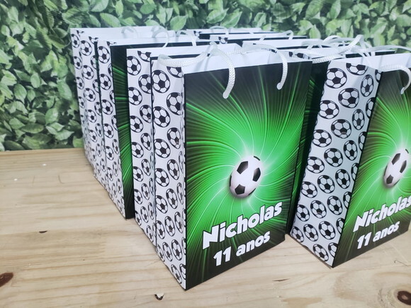 Futebol Sacola Personalizada Pronta Entrega Vários Tamanhos