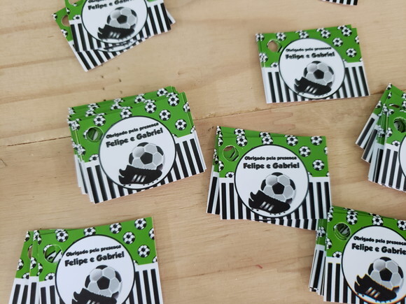Futebol Tag Personalizada Tamanho 4x3 cm Pronta Entrega