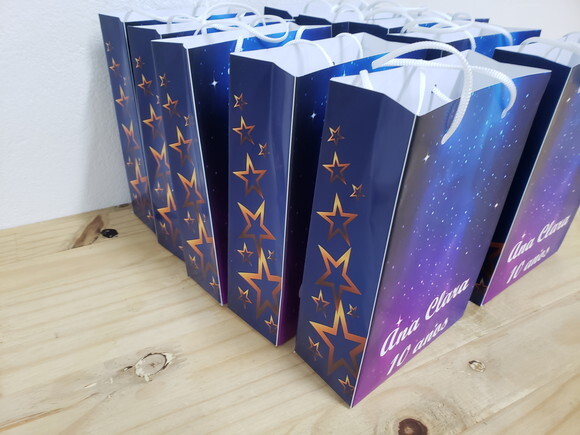 Galaxia Sacola Personalizada Pronta Entrega