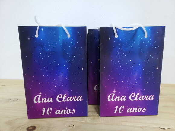 Galaxia Sacola Personalizada Pronta Entrega