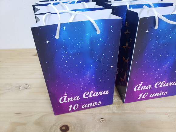 Galaxia Sacola Personalizada Pronta Entrega