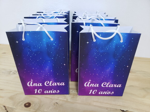 Galaxia Sacola Personalizada Pronta Entrega