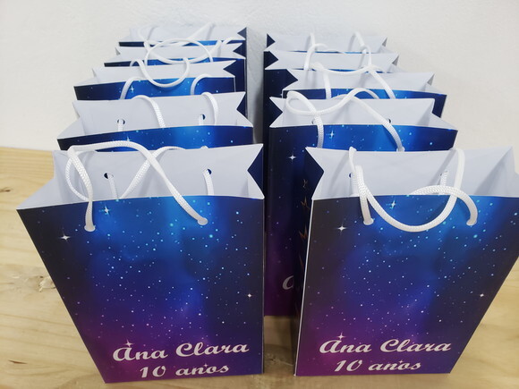 Galaxia Sacola Personalizada Pronta Entrega