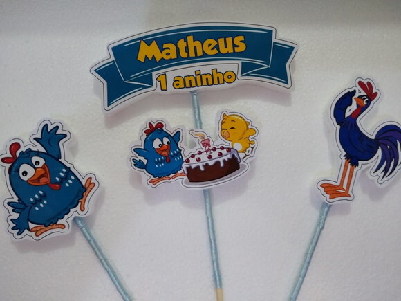 Galinha Pintadinha Topo de Bolo Personalizado
