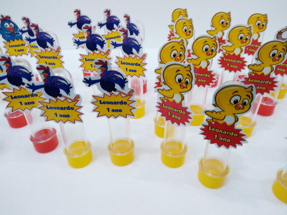 Galinha Pintadinha Tubetes com Apliques Pronta Entrega