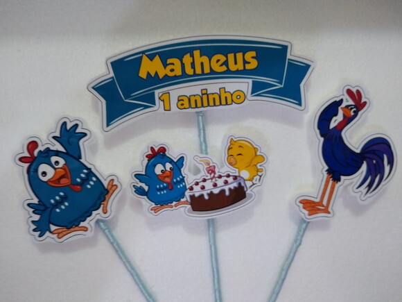 Galinha Pintadinha Topo de Bolo Personalizado