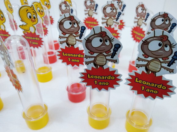 Galinha Pintadinha Tubetes com Apliques Pronta Entrega