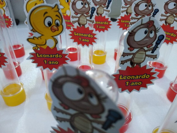 Galinha Pintadinha Tubetes com Apliques Pronta Entrega