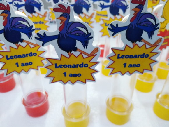 Galinha Pintadinha Tubetes com Apliques Pronta Entrega
