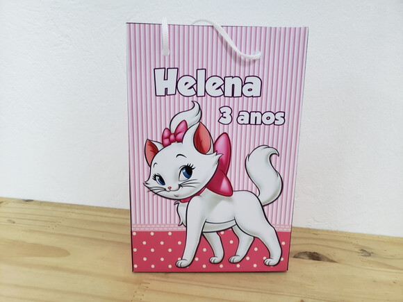 Gata Marie Sacola Personalizada Pronta Entrega