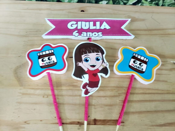 Giovanna Topo de Bolo Personalizado Pronta Entrega
