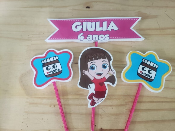Giovanna Topo de Bolo Personalizado Pronta Entrega