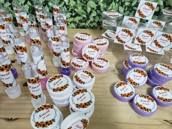 Girassol Flores Kit Lembrancinhas 90 Unidades Pronta Entrega