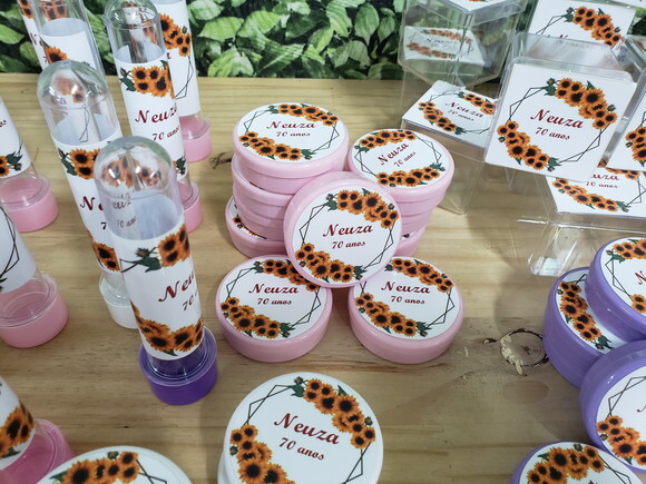 Girassol Flores Kit Lembrancinhas 90 Unidades Pronta Entrega