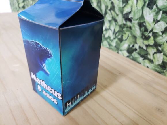 Godzilla Caixa Milk Personalizada Pronta Entrega