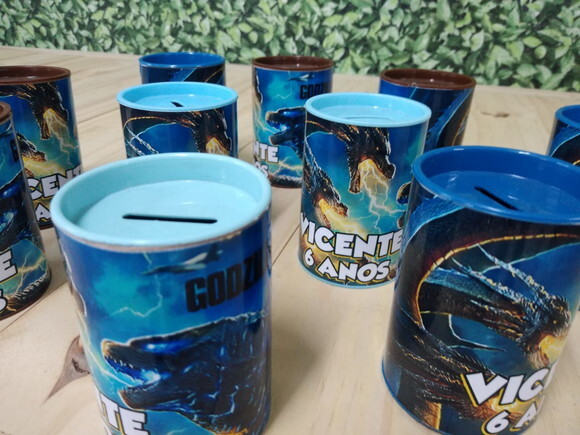 Godzilla Cofrinhos Personalizados Pronta Entrega