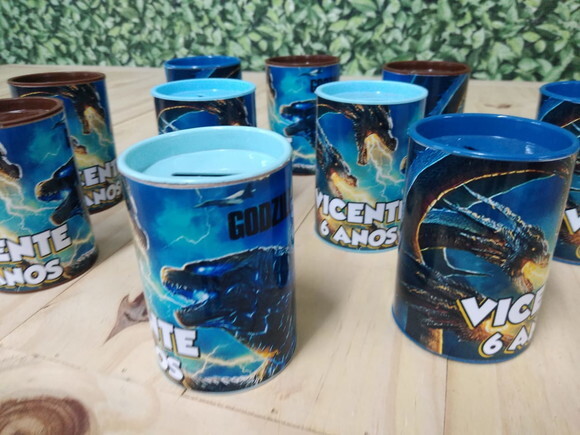 Godzilla Cofrinhos Personalizados Pronta Entrega