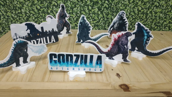 Godzilla Kit de Mesa Tipo Displays 8 Peças Pronta Entrega