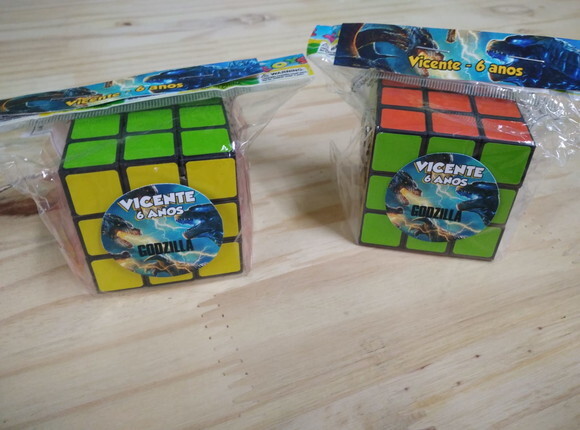 Godzilla Lembrancinha Cubo Mágico Personalizada