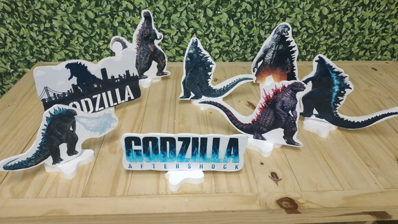 Godzilla Kit de Mesa Tipo Displays 8 Peças Pronta Entrega