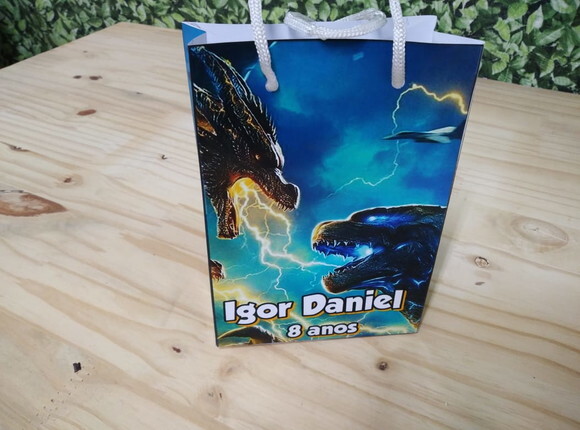Godzilla Sacola Personalizada Pronta Entrega