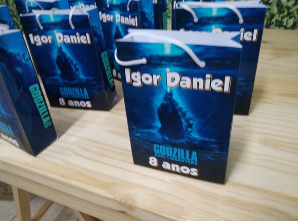 Godzilla Sacola Personalizada Pronta Entrega