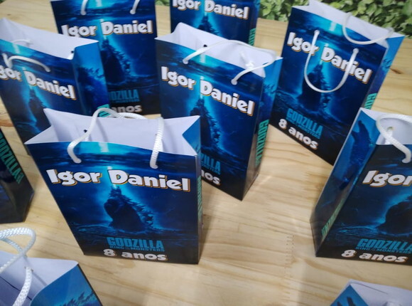 Godzilla Sacola Personalizada Pronta Entrega