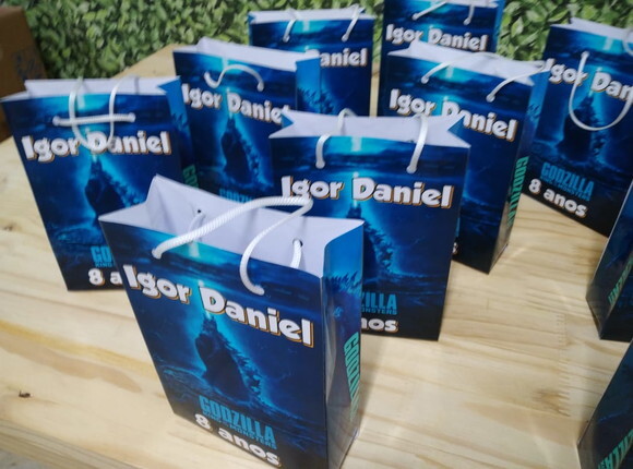 Godzilla Sacola Personalizada Pronta Entrega