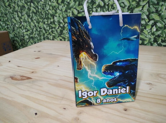 Godzilla Sacola Personalizada Pronta Entrega