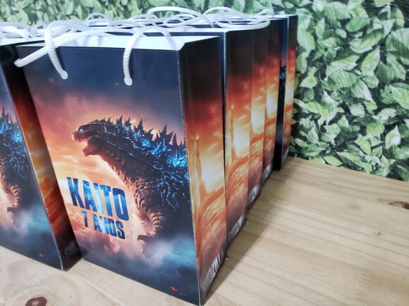 Godzilla Sacola Personalizada Tam 25x17x8 cm Pronta Entrega
