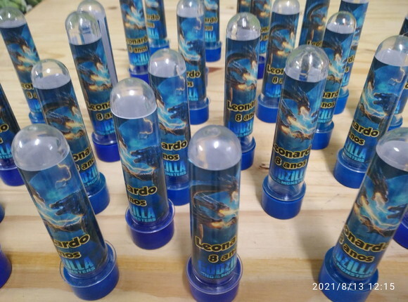 Godzilla Tubetes Personalizados Pronta Entrega