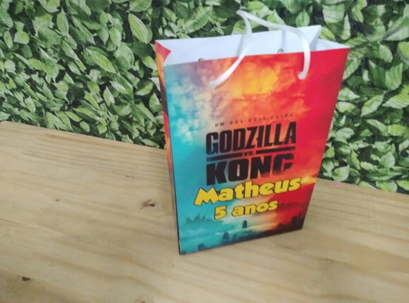 Godzilla Vs Kong Sacola Personalizada Pronta Entrega