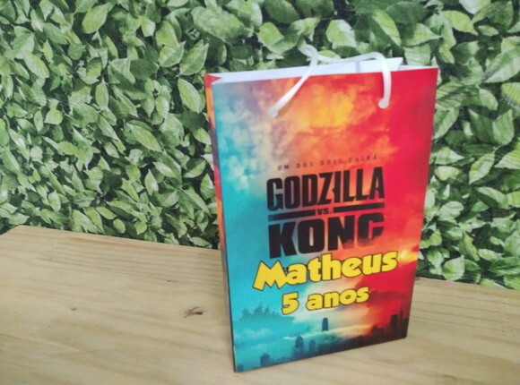 Godzilla Vs Kong Sacola Personalizada Pronta Entrega
