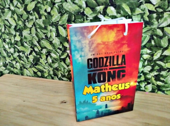 Godzilla x Kong Sacola Personalizada Pronta Entrega Tam G
